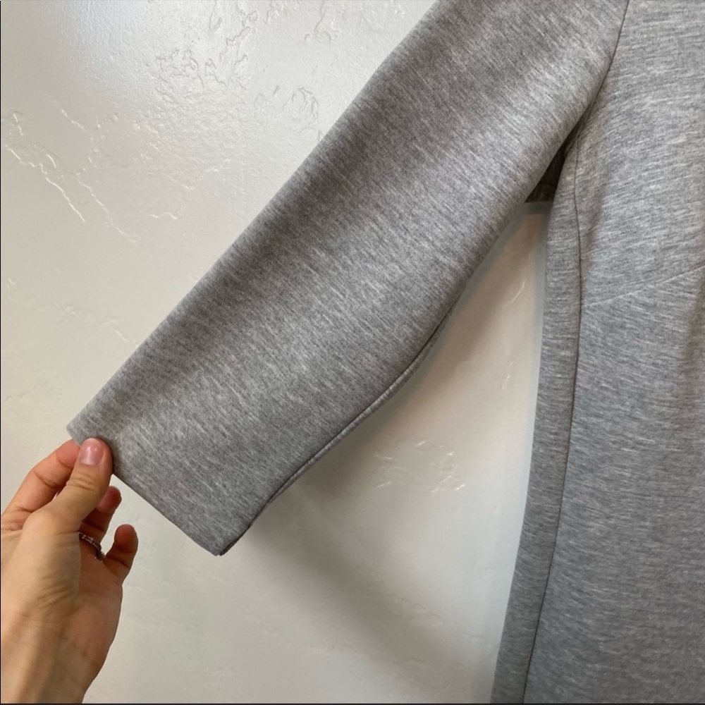 Theory | Gray Half Sleeve Mini Shift Fixture Pont Dress - Picture 6 of 8